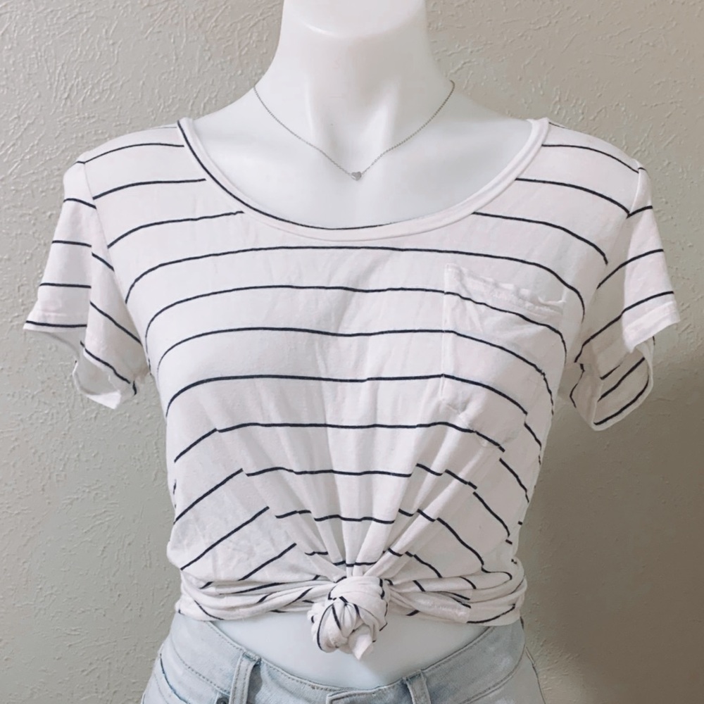 stripped basic tee